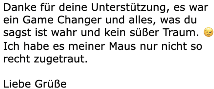 Nachricht einer Mama: Der Kurs war ein Game Changer